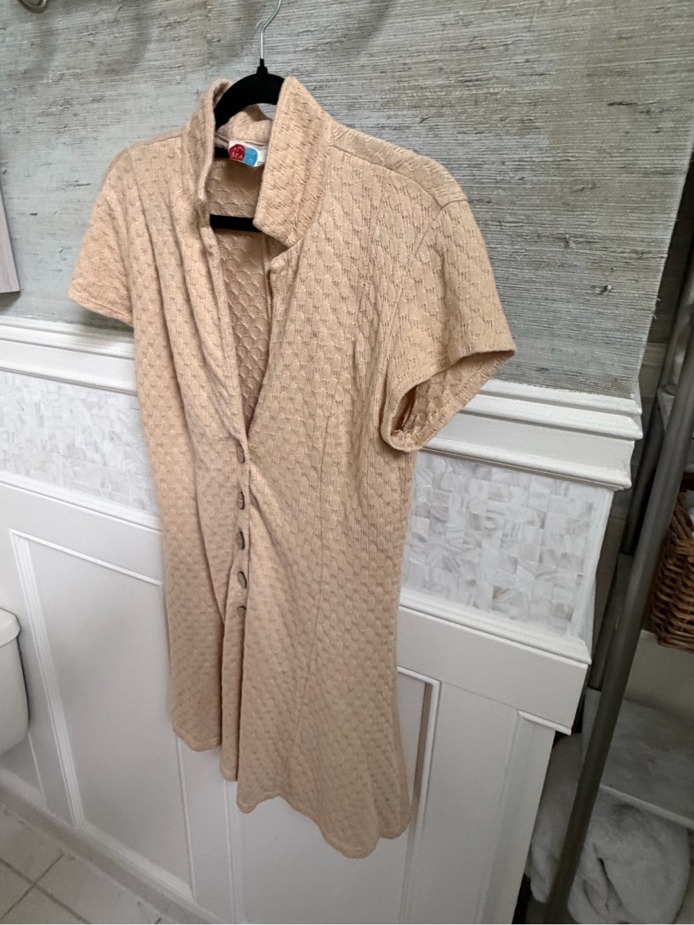 Small free people FP beach Ramona textured one piece romper shorts cream beige - Picture 9 of 12